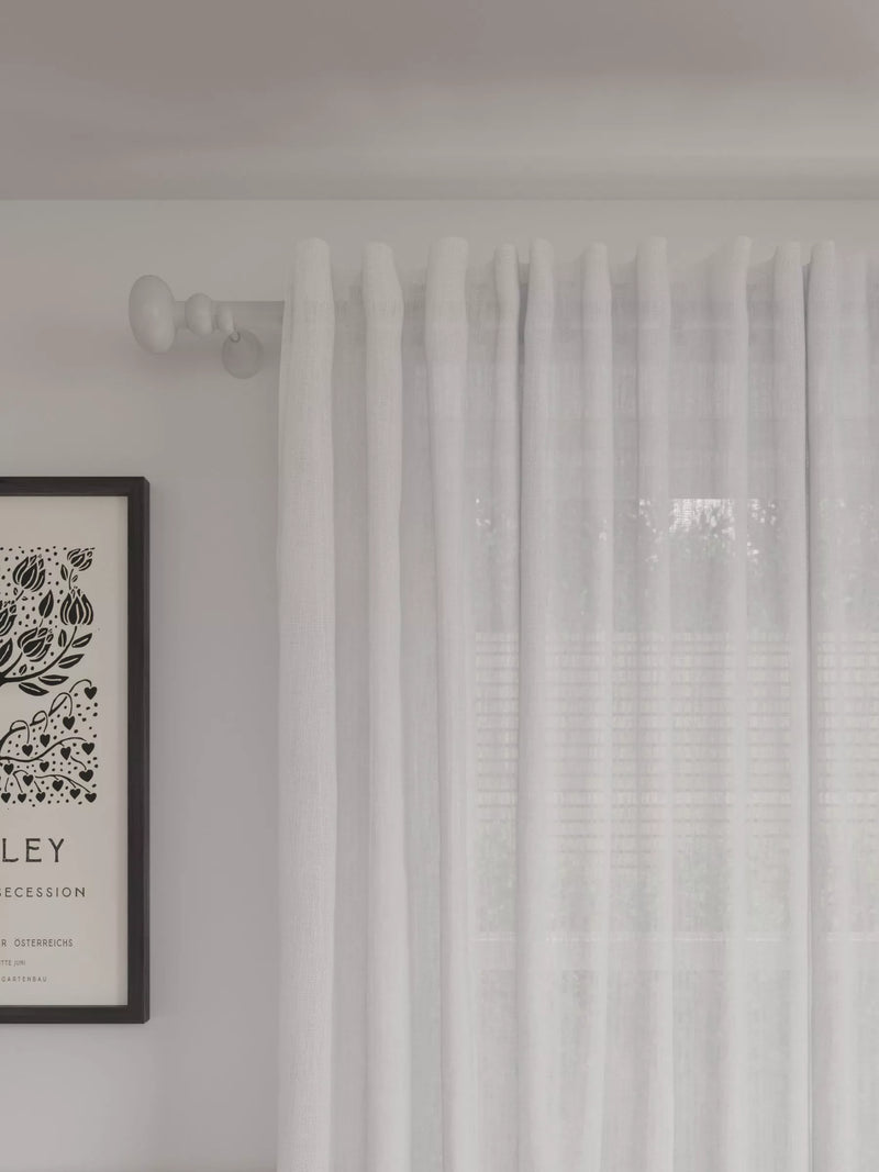 John Lewis white voile panel 137x140cm (British brand)