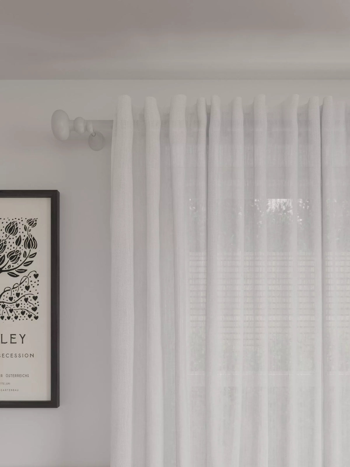 John Lewis white voile panel 137x140cm (British brand)