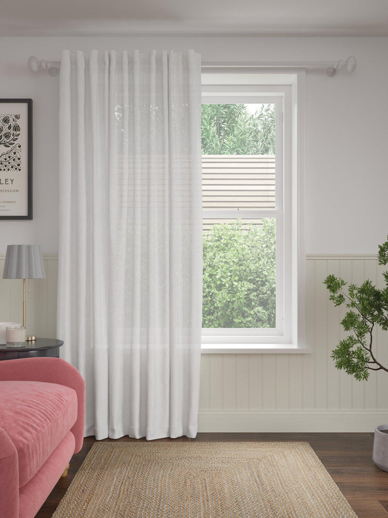 John Lewis white voile panel 137x140cm (British brand)