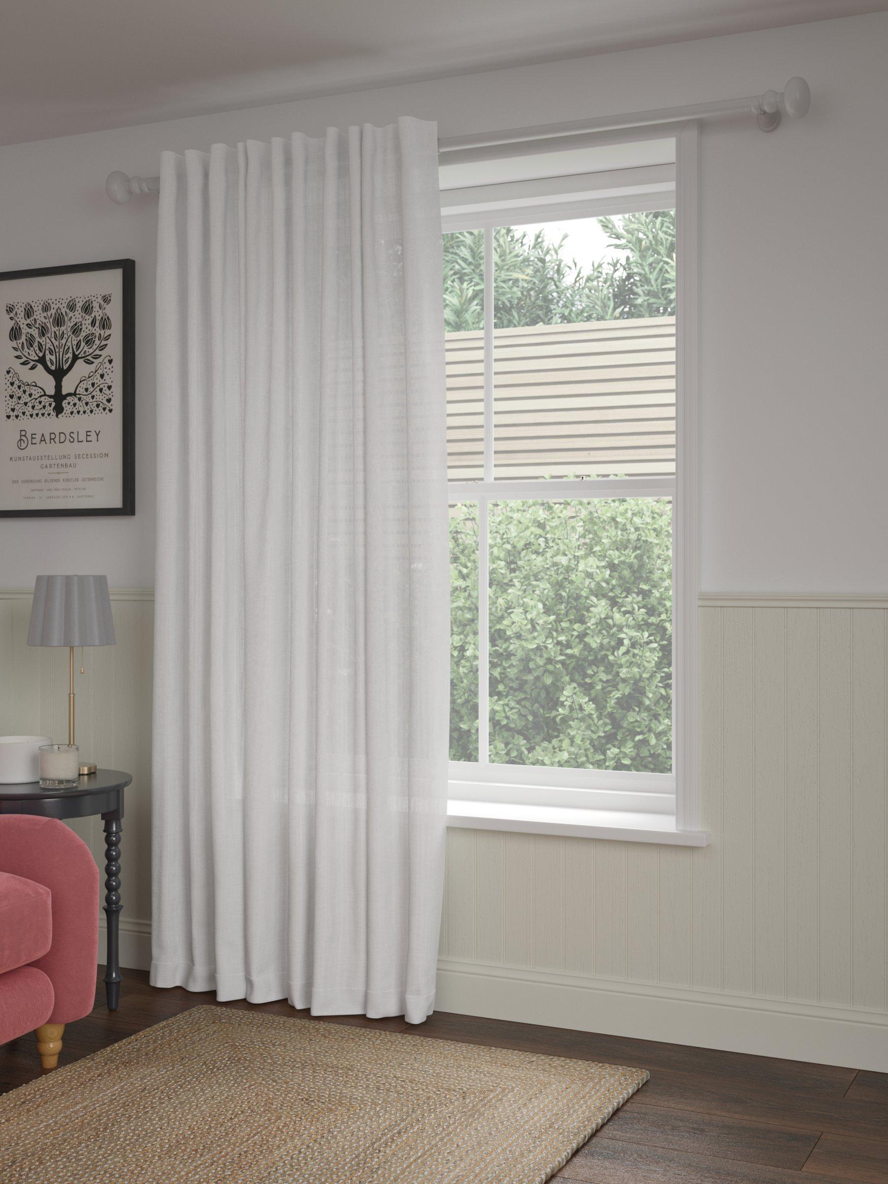 John Lewis white voile panel 137x140cm (British brand)