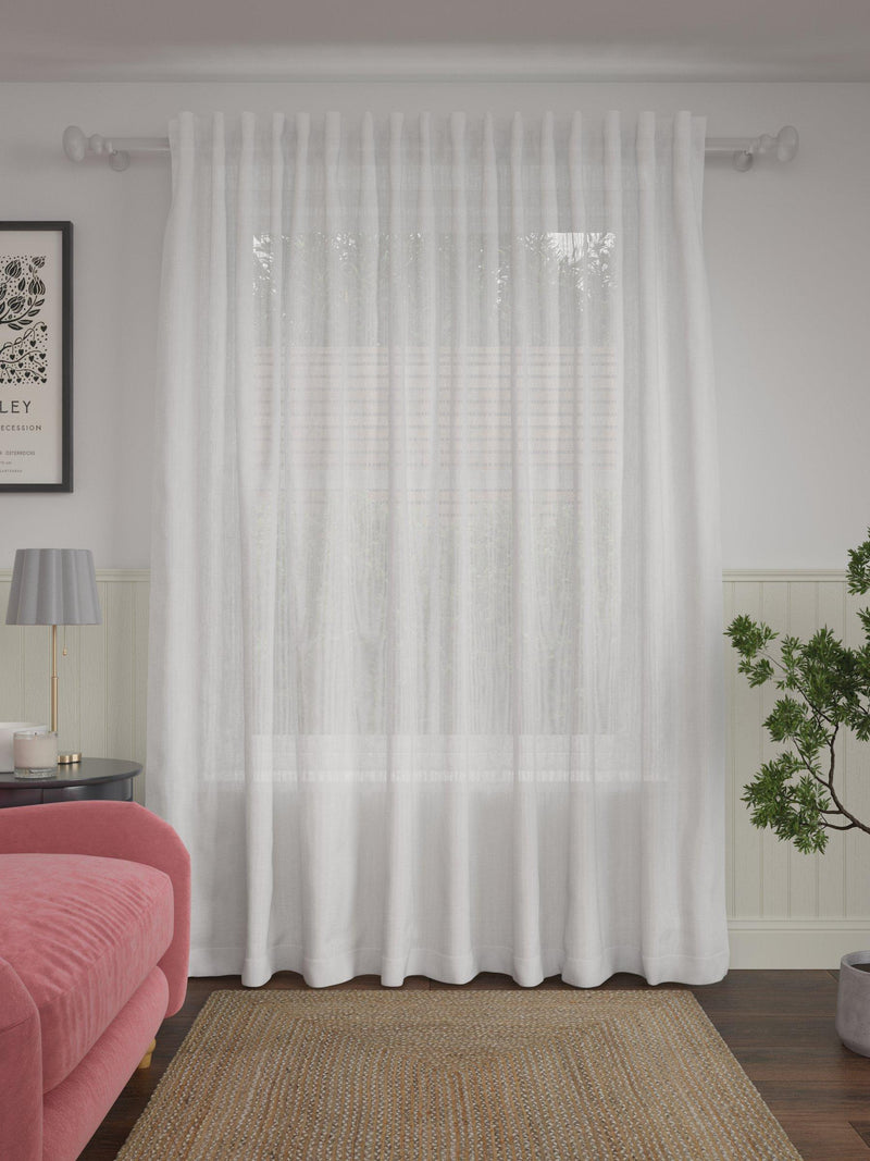 John Lewis white voile panel 137x140cm (British brand)