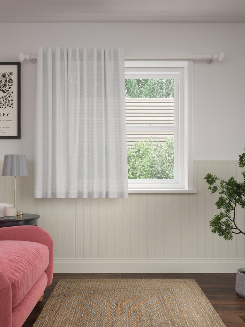 John Lewis white voile panel 137x140cm (British brand)