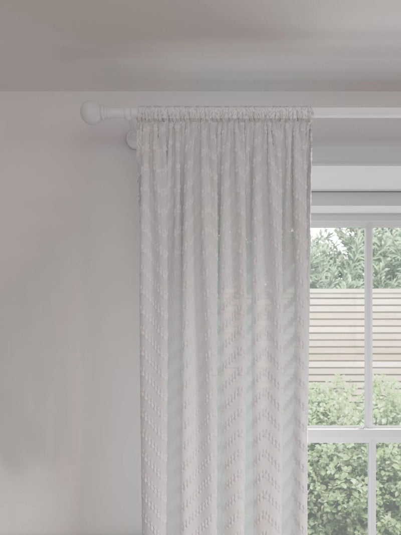 John Lewis sheer voile panel white 137x140cm (British brand)