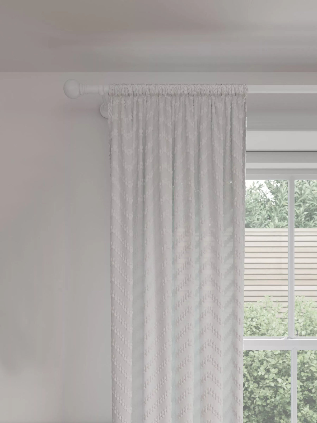 John Lewis sheer voile panel white 137x140cm (British brand)