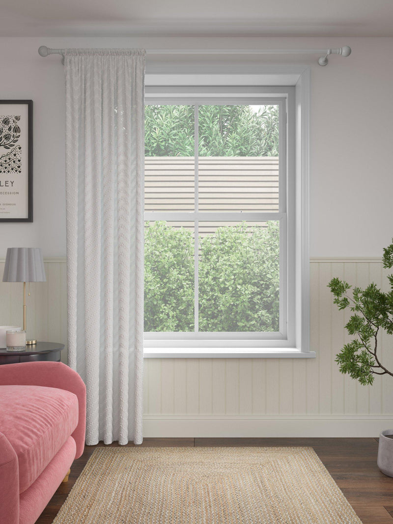 John Lewis sheer voile panel white 137x140cm (British brand)