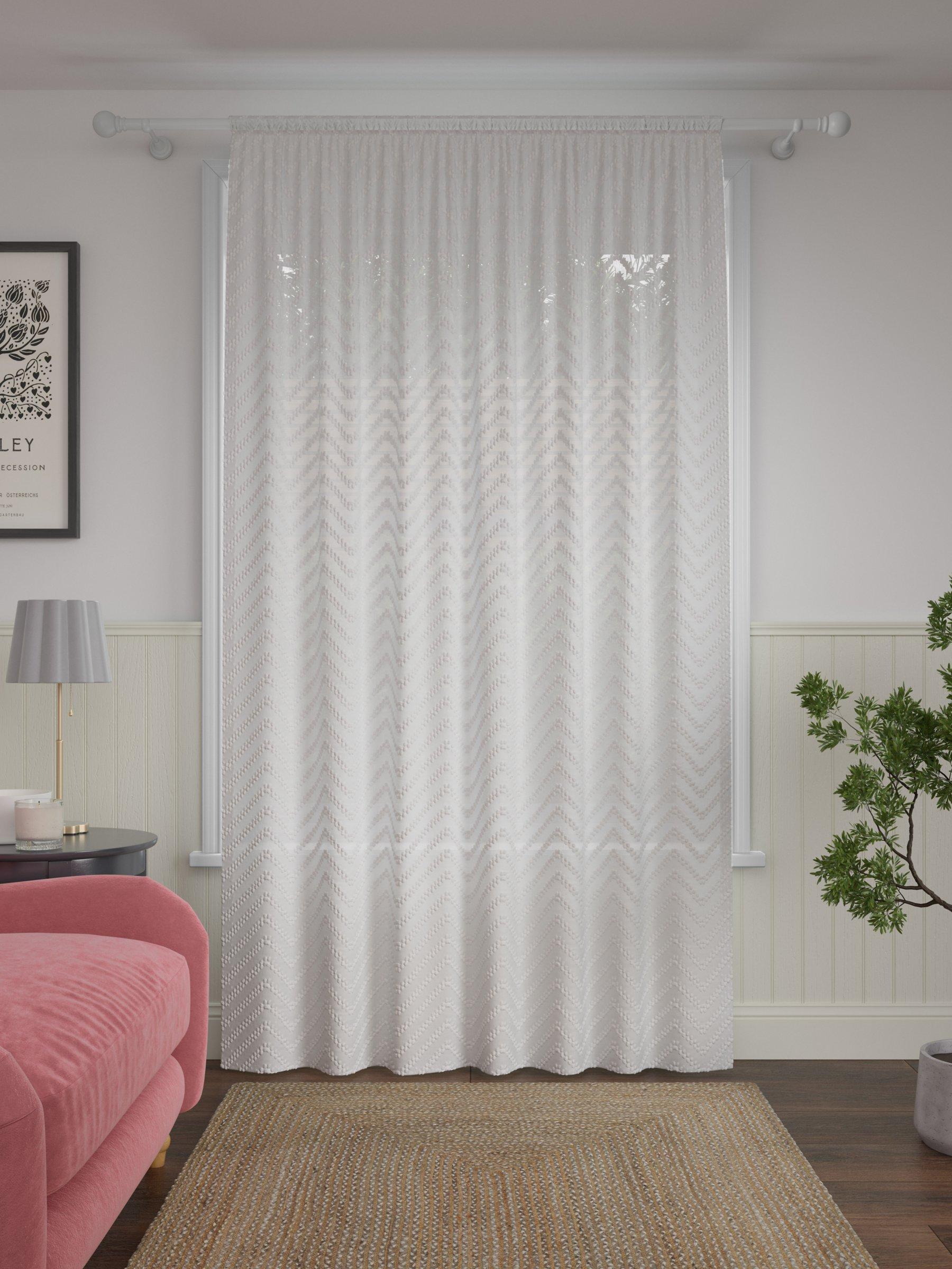 John Lewis sheer voile panel white 137x140cm (British brand)
