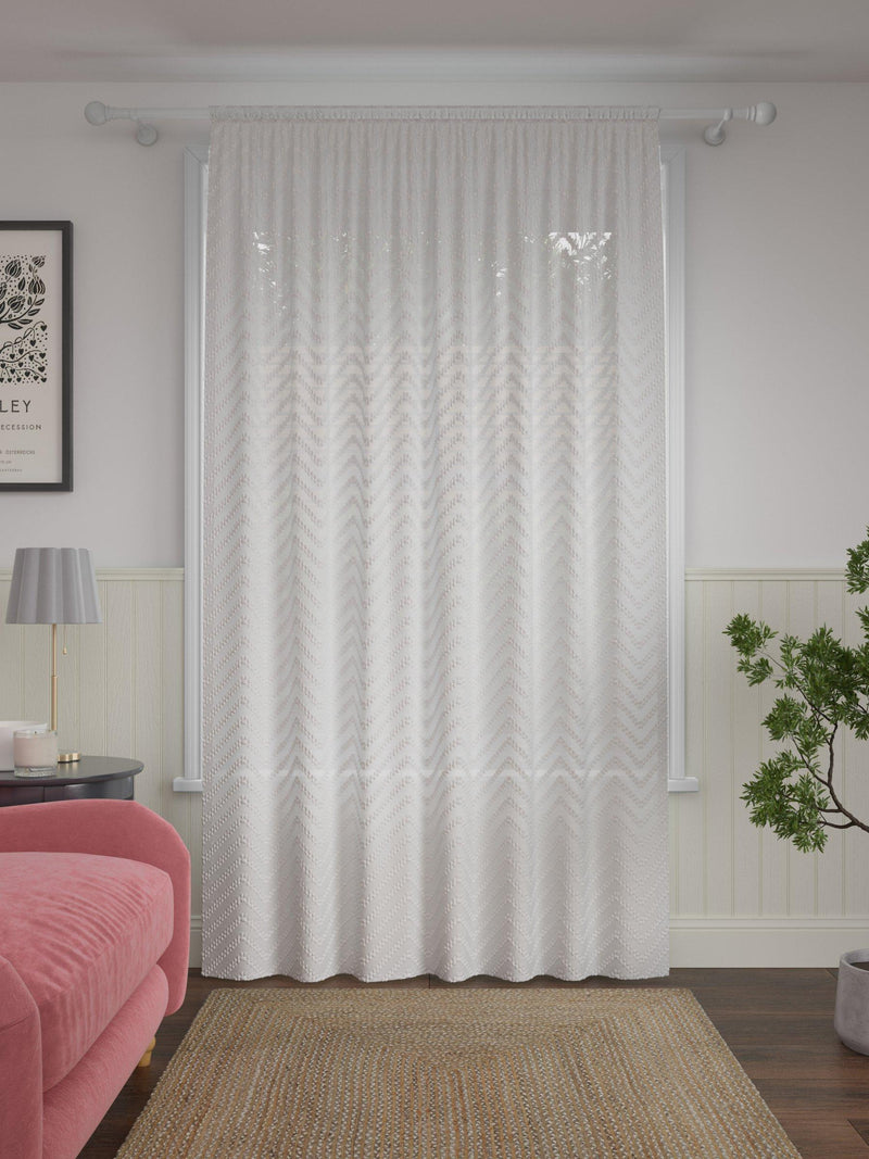 John Lewis sheer voile panel white 137x140cm (British brand)