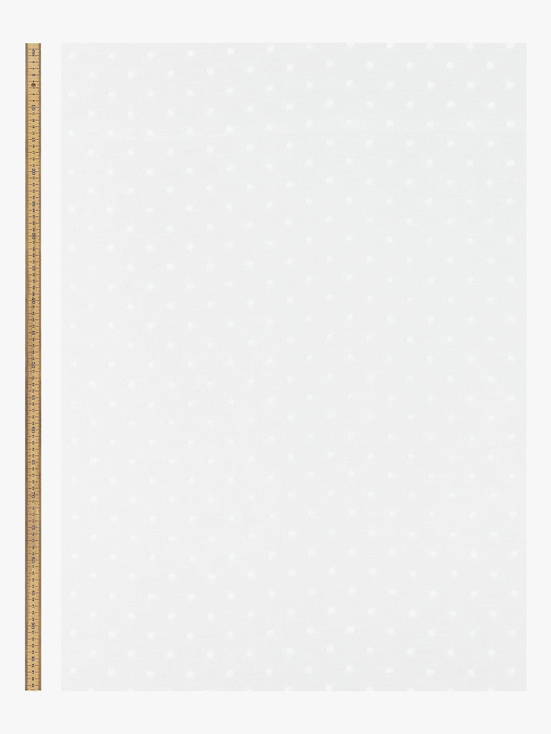 John Lewis white tufted dot voile panel, UK version