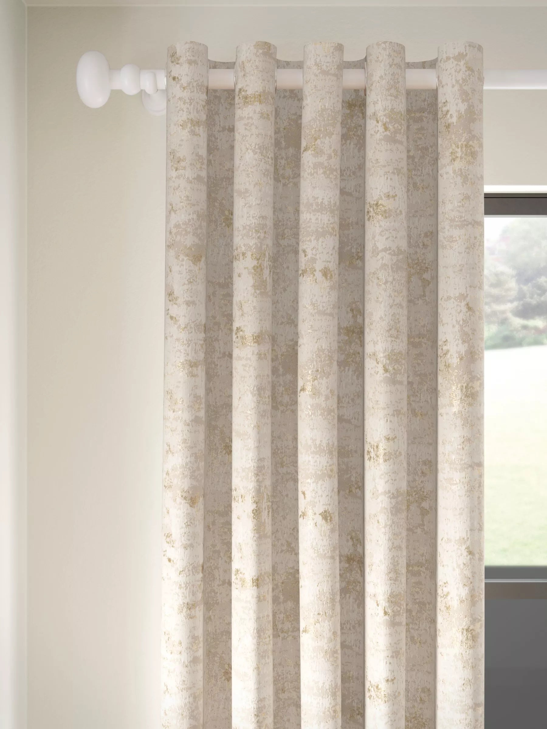 John Lewis Cala Weave lined eyelet curtains, UK version