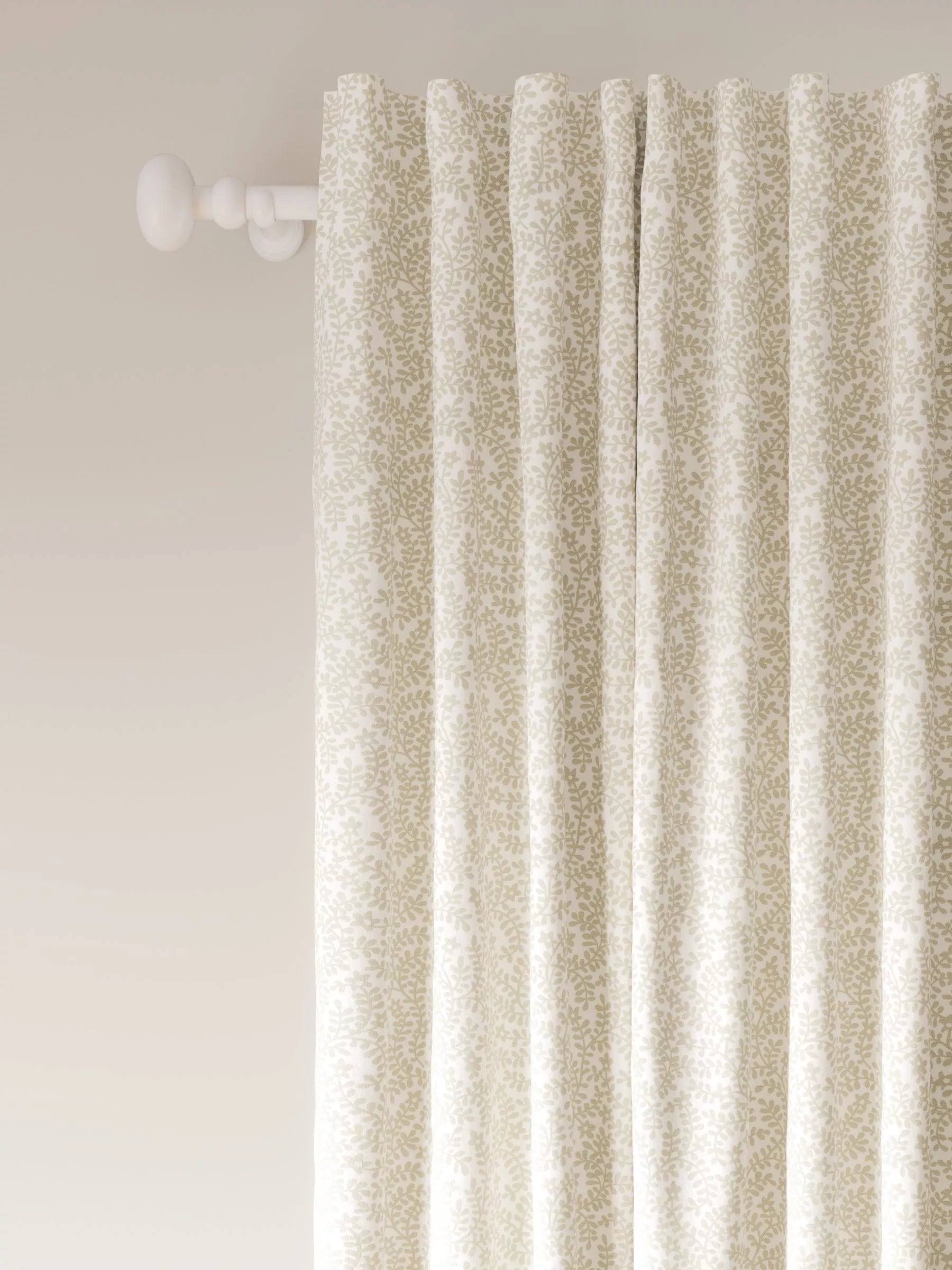 John Lewis Mila Print curtains putty 137cm drop (British brand)