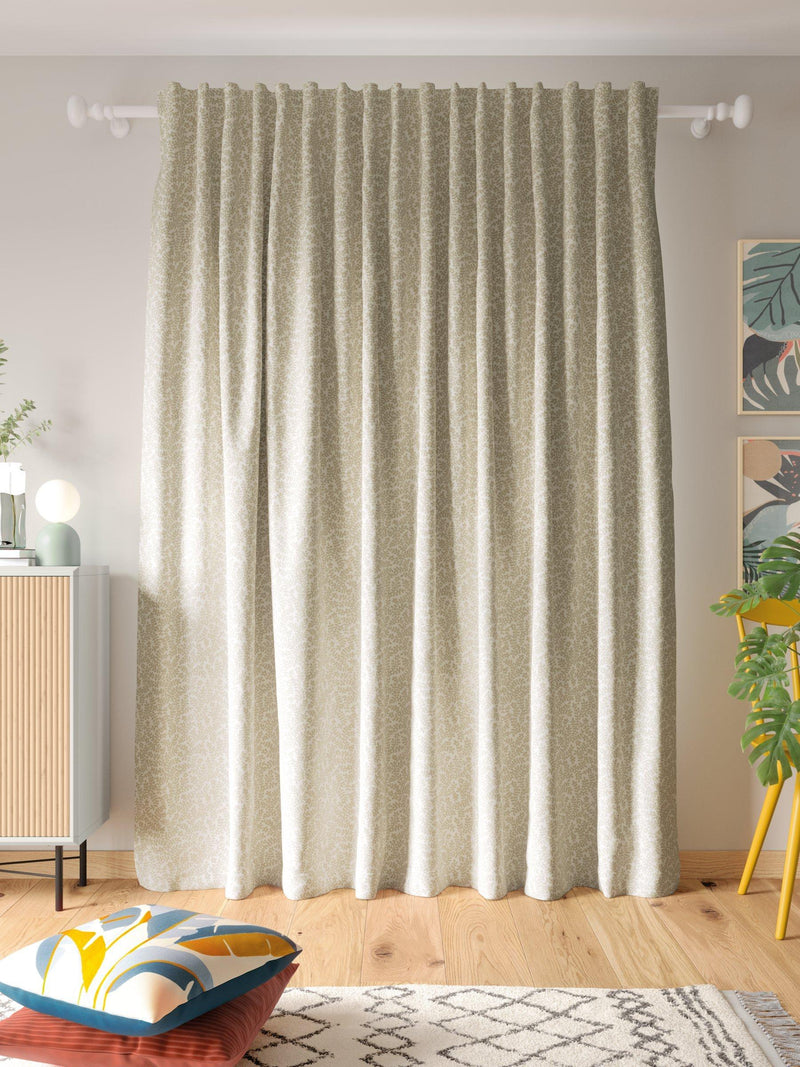 John Lewis Mila Print curtains putty 137cm drop (British brand)
