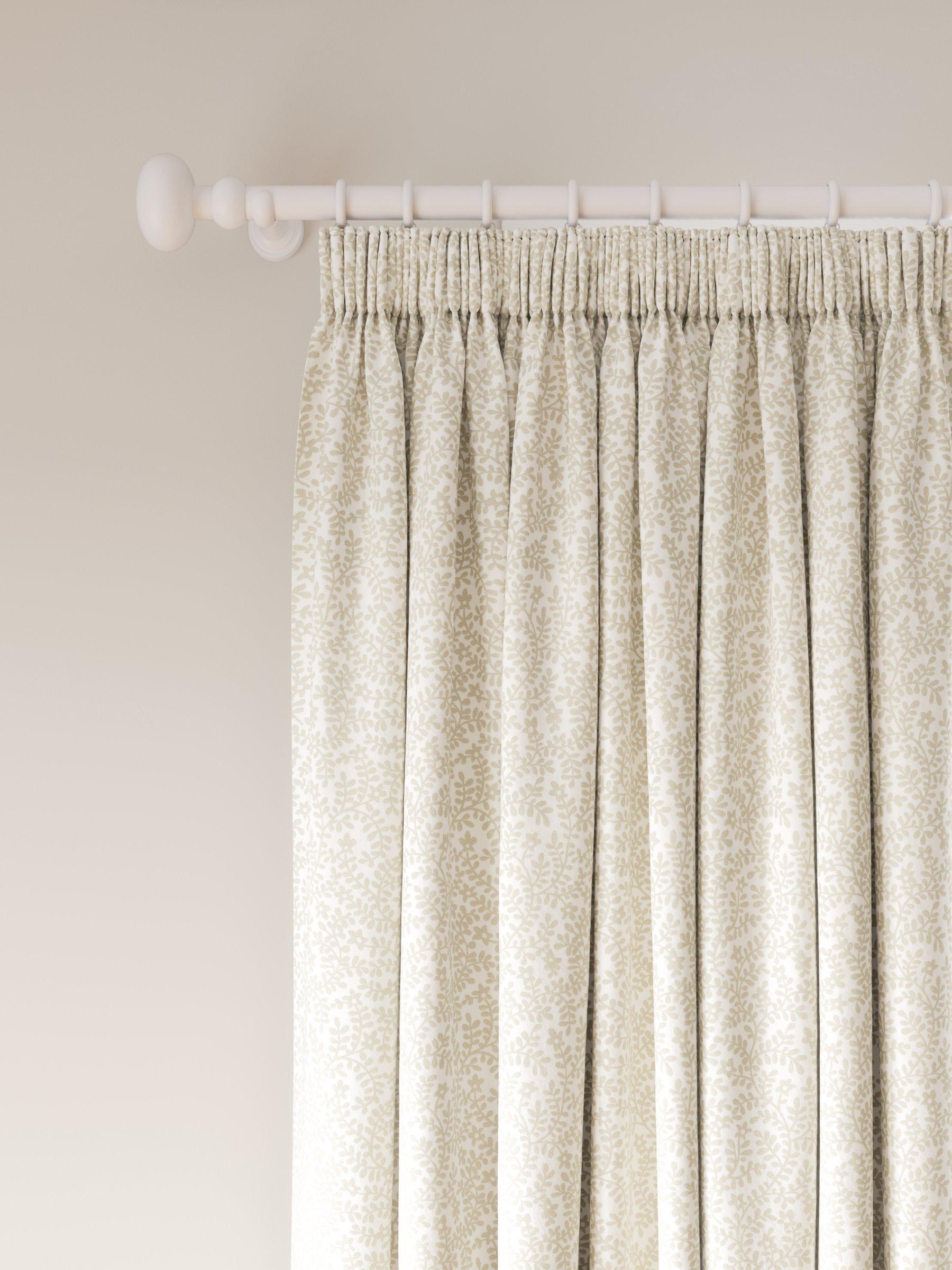 John Lewis Mila Print curtains putty 137cm drop (British brand)
