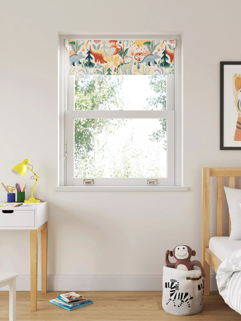 John Lewis Forest Dinosaurs blackout roller blind (British brand)
