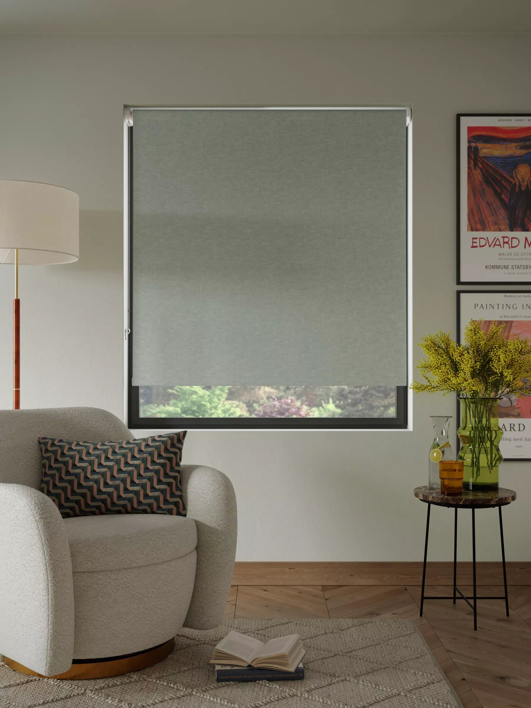 John Lewis Loch Blackout/Thermal Roller Blind, 160 x 122cm