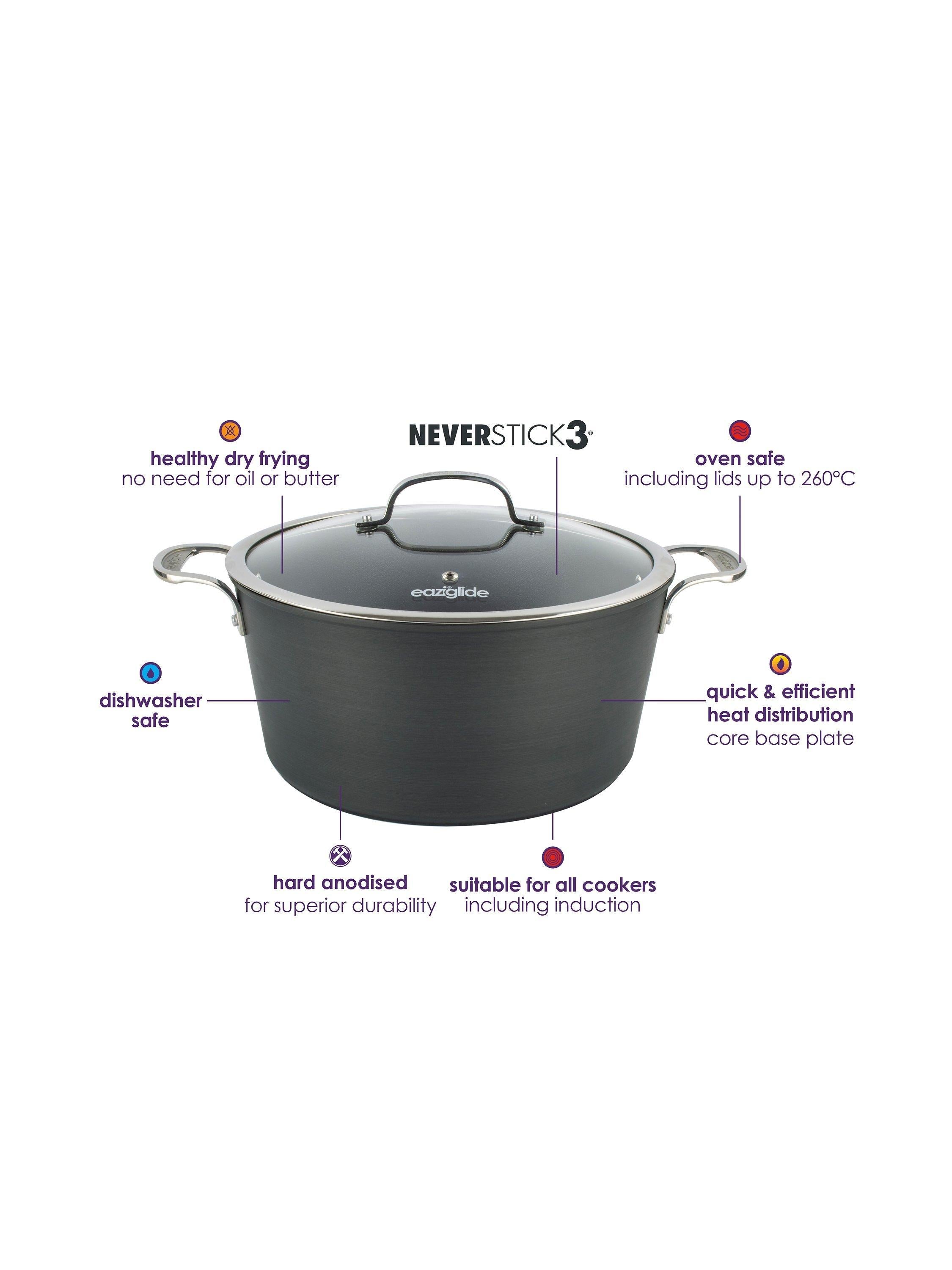 Eaziglide Neverstick3 Professional non-stick casserole 28cm - British product