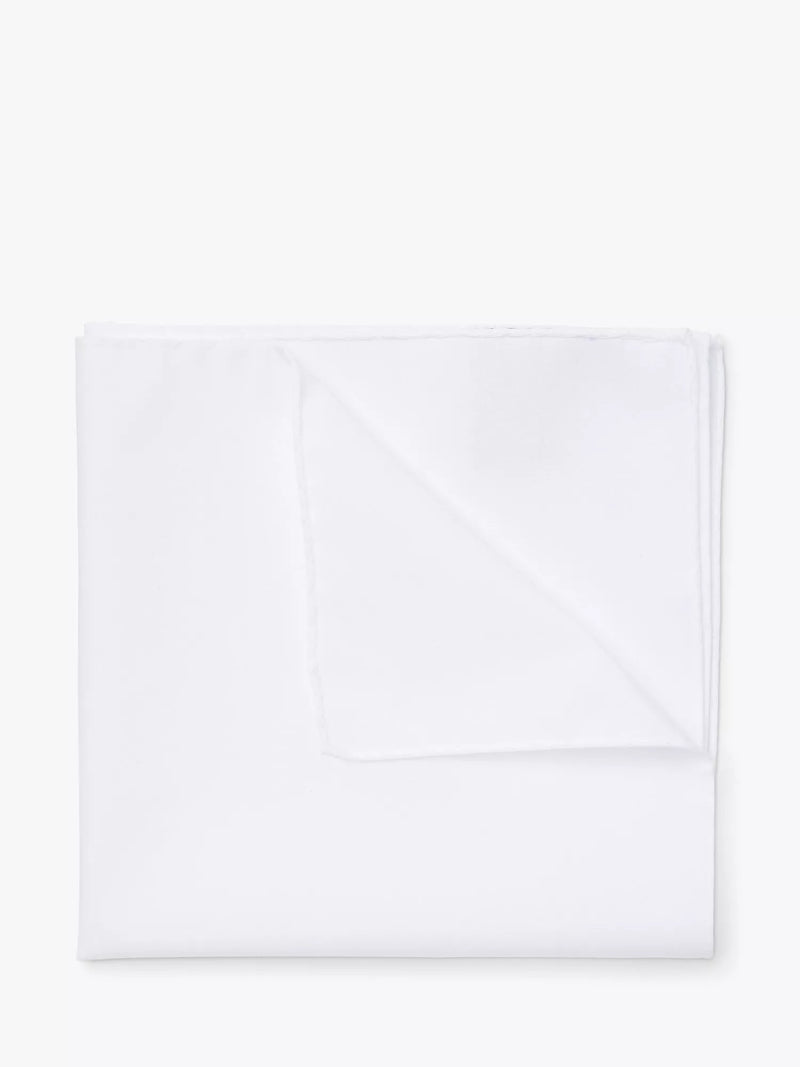 HUGO BOSS white cotton pocket square (British brand)