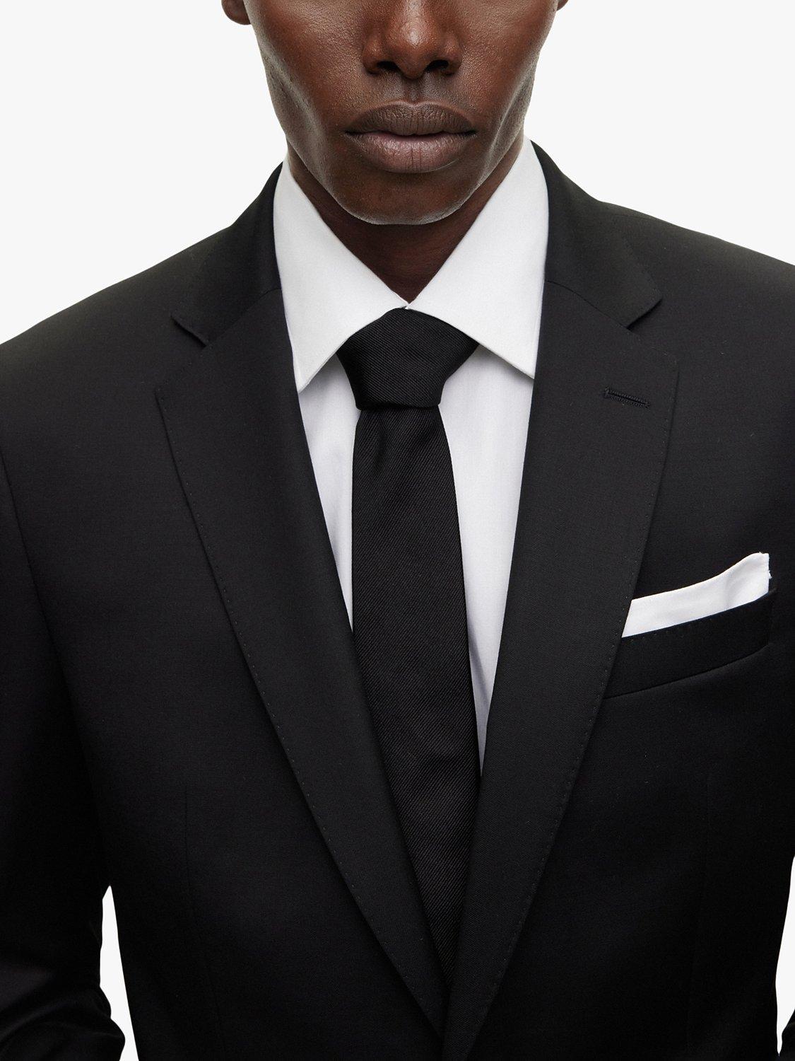 HUGO BOSS white cotton pocket square (British brand)