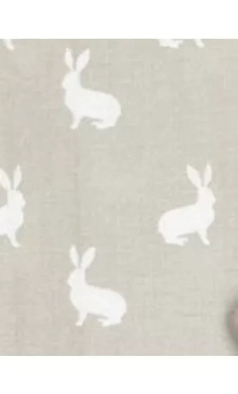 The Little Tailor Large Muslin Blanket, 112 x 112cm - Grey Hare