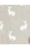 The Little Tailor Large Muslin Blanket, 112 x 112cm - Grey Hare