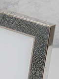Elegance by Impressions Shagreen Photo Frame with grey faux-shagreen insert (British brand)