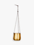 Nkuku Atsu hanging brass planter 9cm x 11cm, imported from the UK