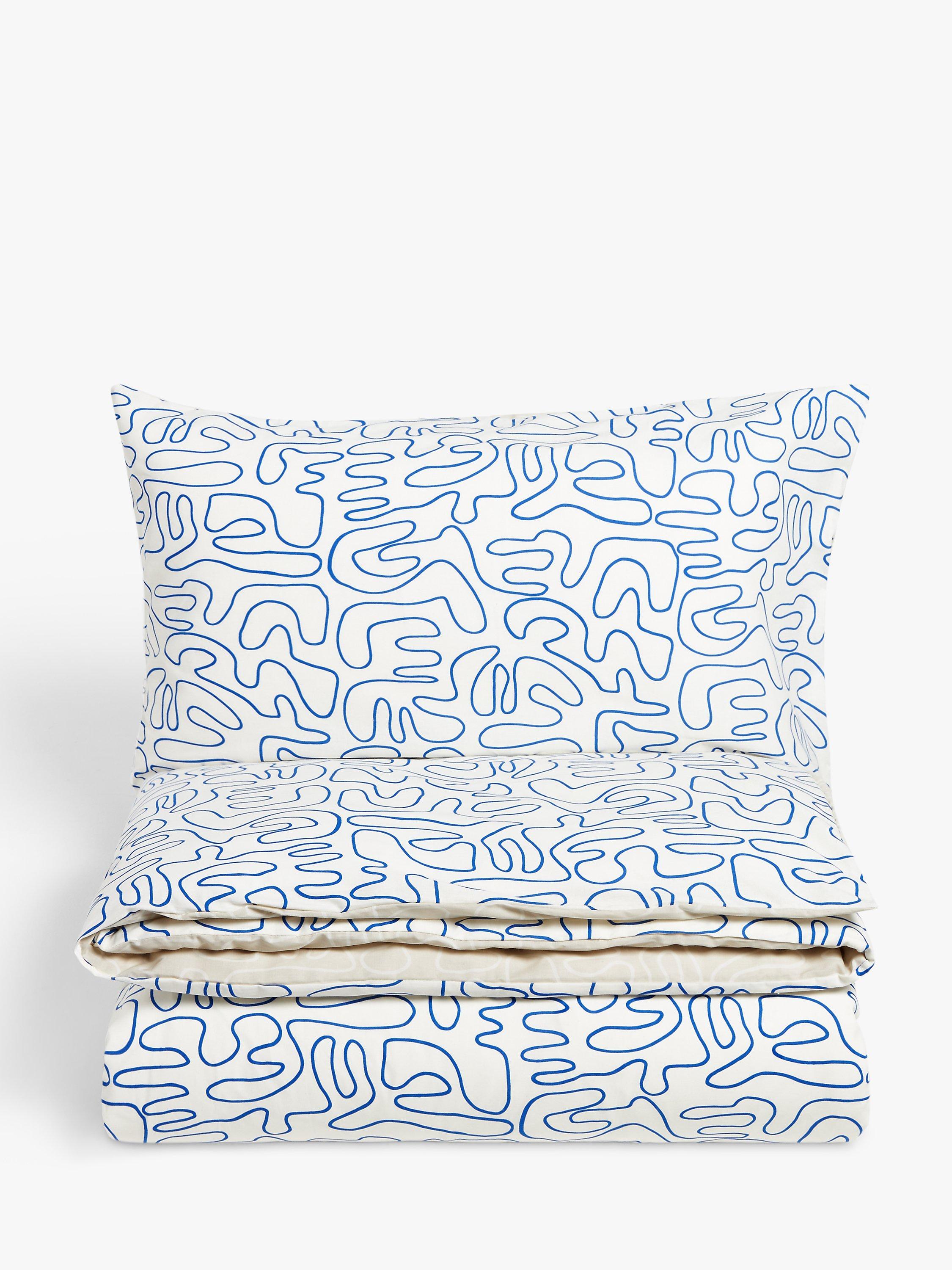 John Lewis scribble reversible cotton duvet cover set, UK version
