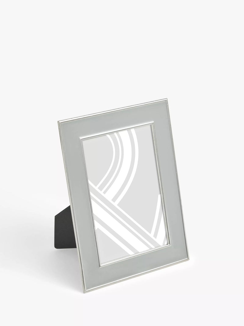 John Lewis Enamel & Metallic Edge Photo Frame - Duck Egg/Brass 5 x 7" (13 x 18cm)