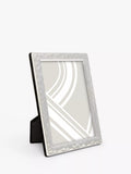 John Lewis Silver Plated Hammered Metal Photo Frame, Silver