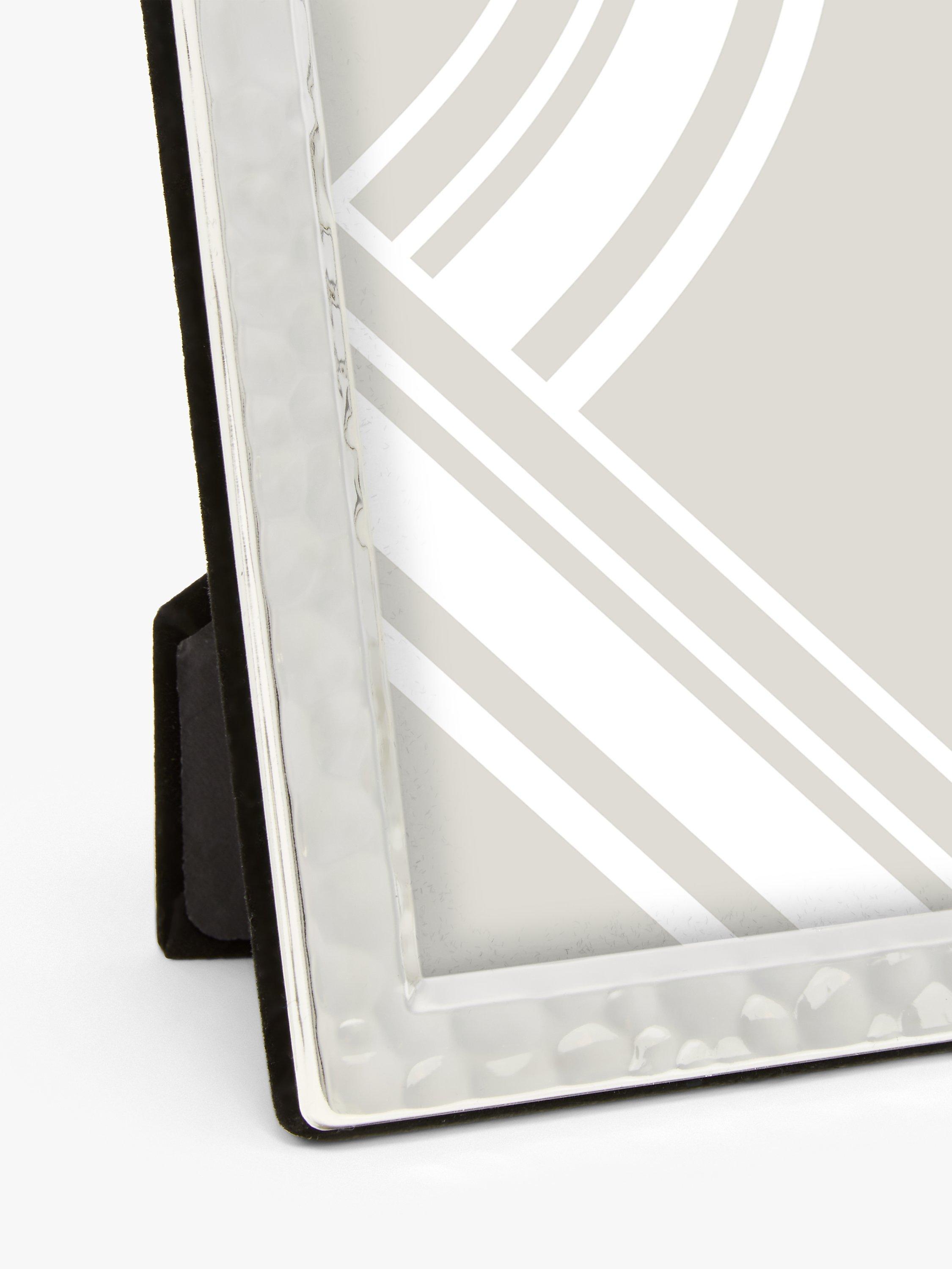 John Lewis silver plated hammered metal photo frame, UK version
