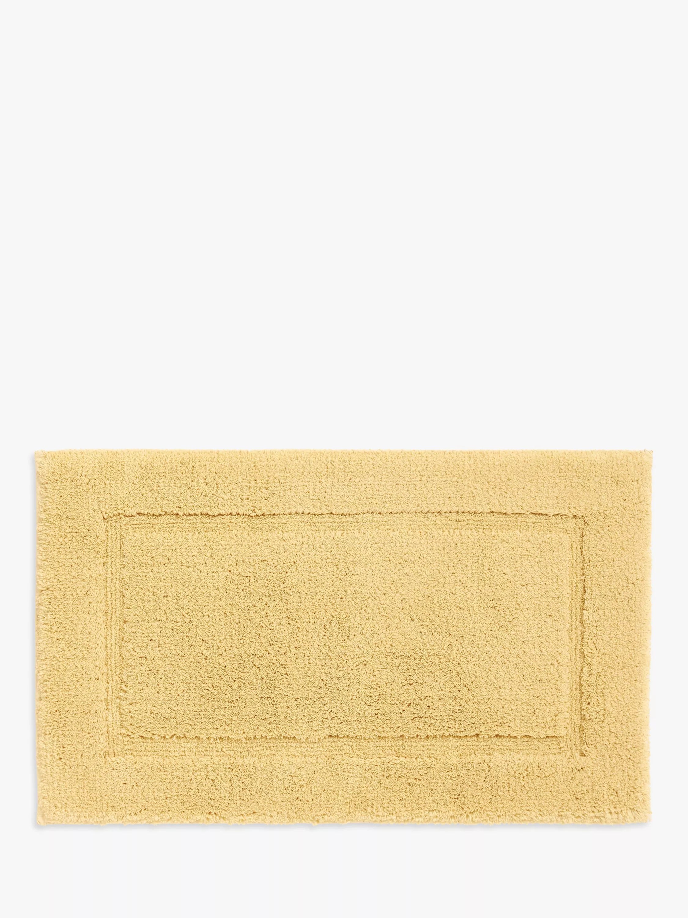 John Lewis Micro-Fresh Deep Pile Bath Mat, Soft Yellow, Medium (L50 x W80cm)