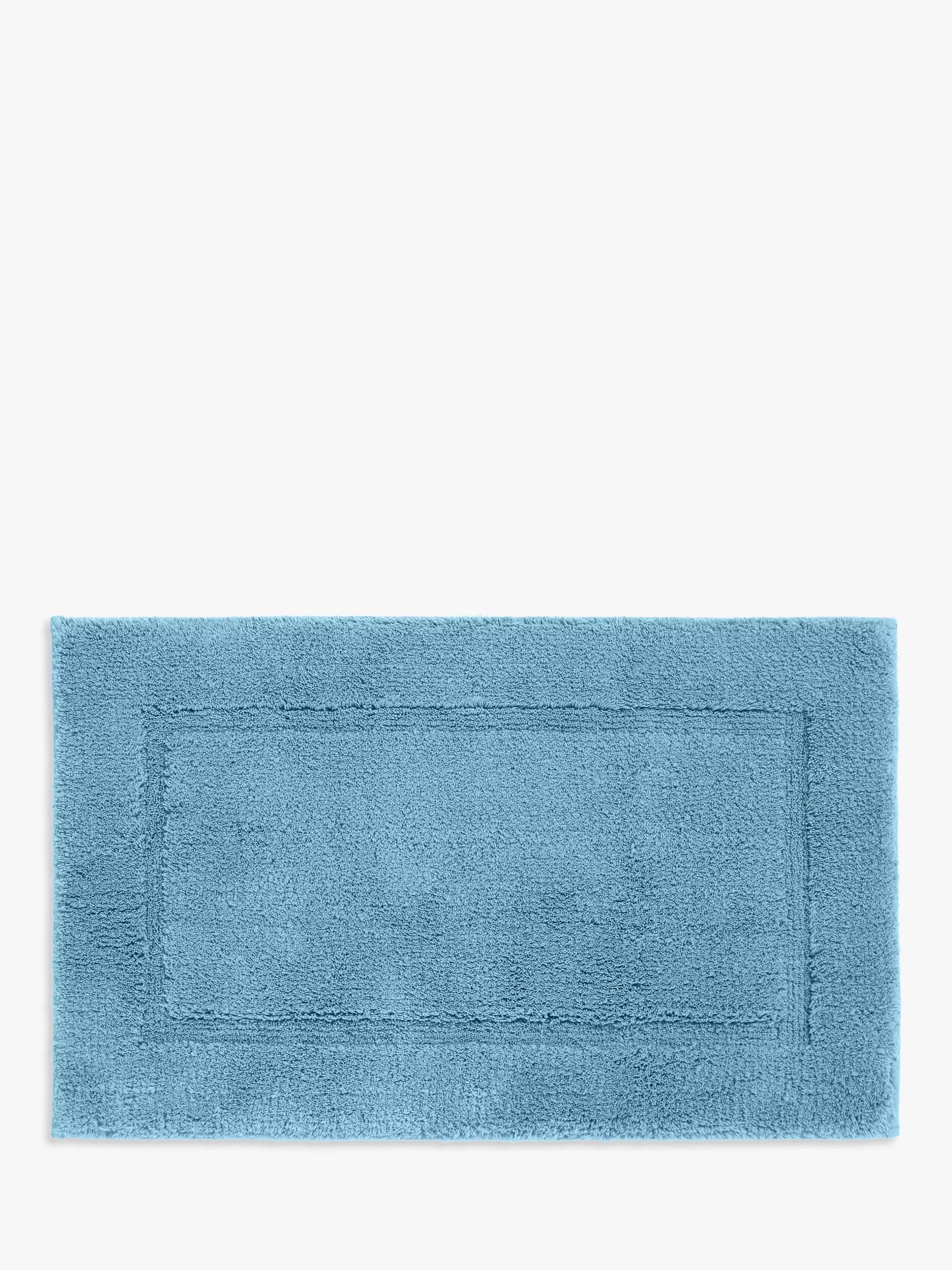 John Lewis Micro-Fresh Deep Pile Bath Mat, Soft Teal, Medium (L50 x W80cm)