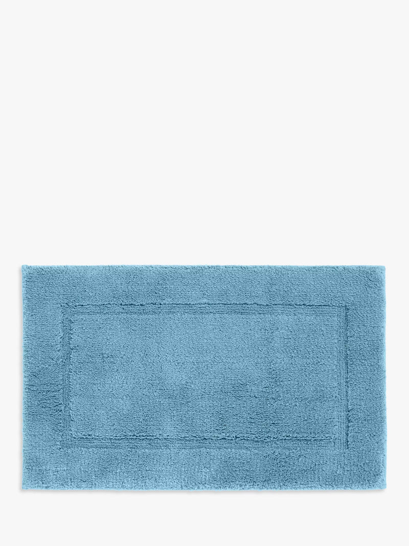 John Lewis Micro-Fresh Deep Pile Bath Mat, Soft Teal, Medium (L50 x W80cm)