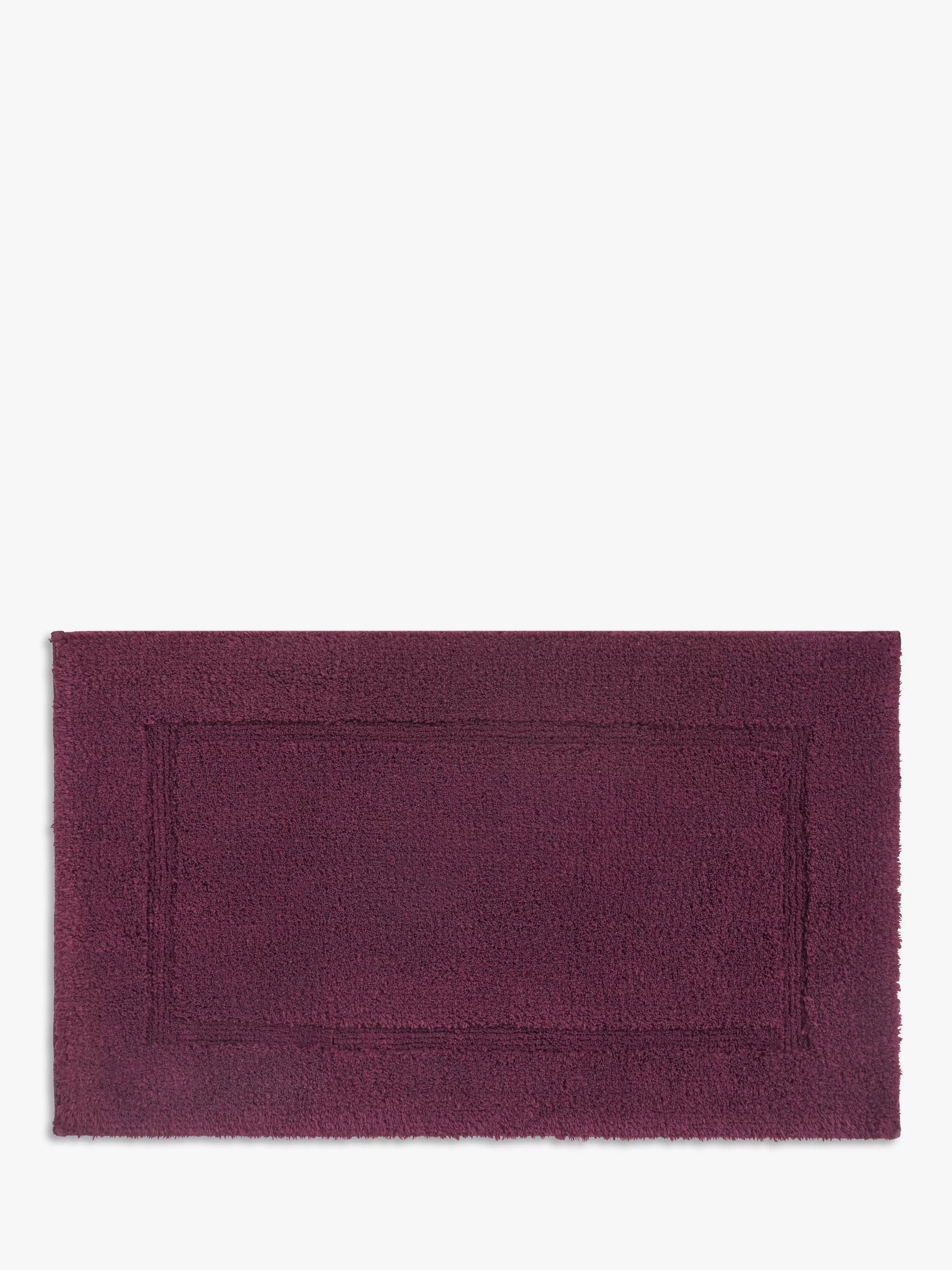 John Lewis Micro-Fresh Deep Pile Bath Mat, Damson, Medium (L50 x W80cm)