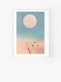EAST END PRINTS Kubistika 'Waking Up Warm' Framed Print 25x30cm