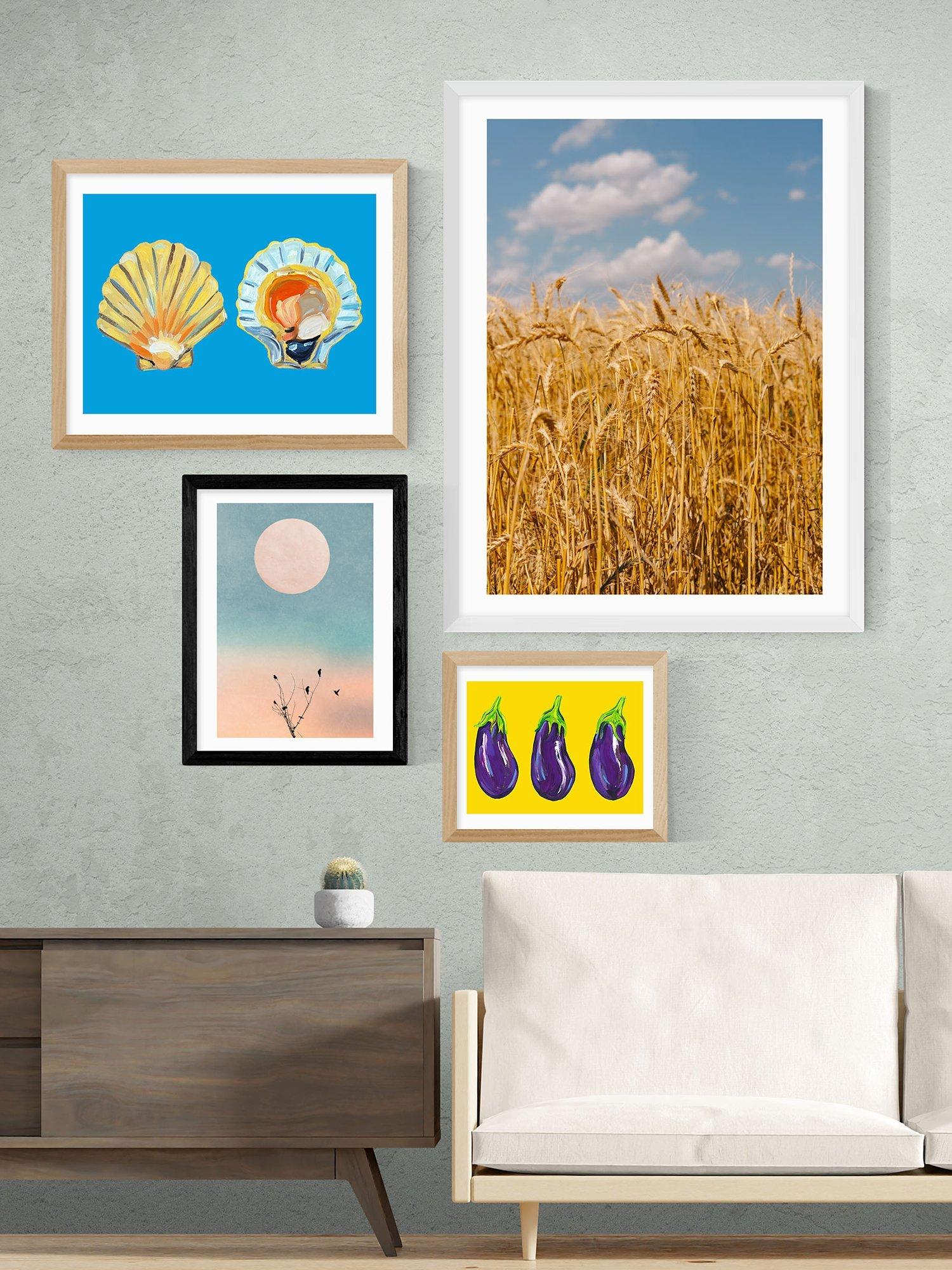 East End Prints Kubistika Waking Up Warm framed print 25x30cm (British brand)