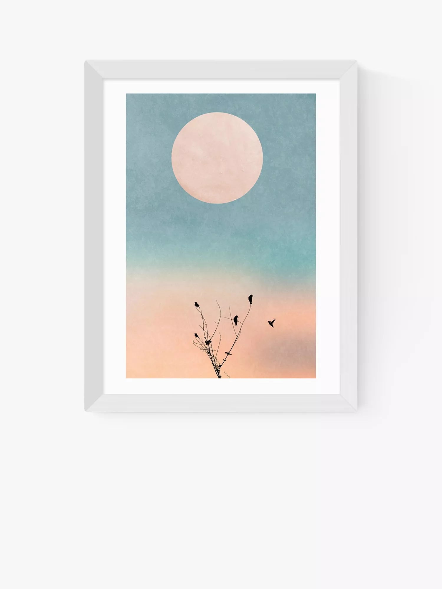 EAST END PRINTS Kubistika 'Waking Up Warm' Framed Print 25x30cm