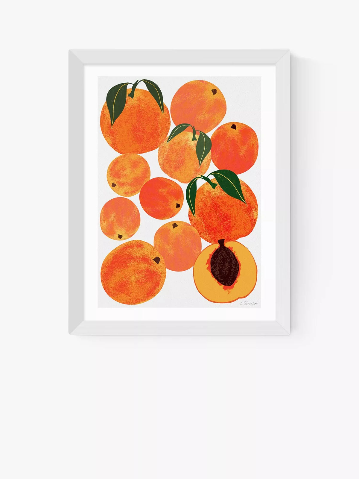 East End Prints Leanne Simpson peach harvest framed print, imported from the UK