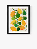East End Prints Sitroner og lime innrammet trykk 25x30cm (britisk merke)