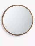John Lewis Slim Solid Oak Wood Round Wall Mirror 50cm Diameter