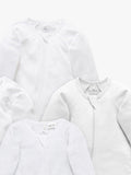 Purebaby Organic Growsuit Grey Melange Pack 4, imported from the UK