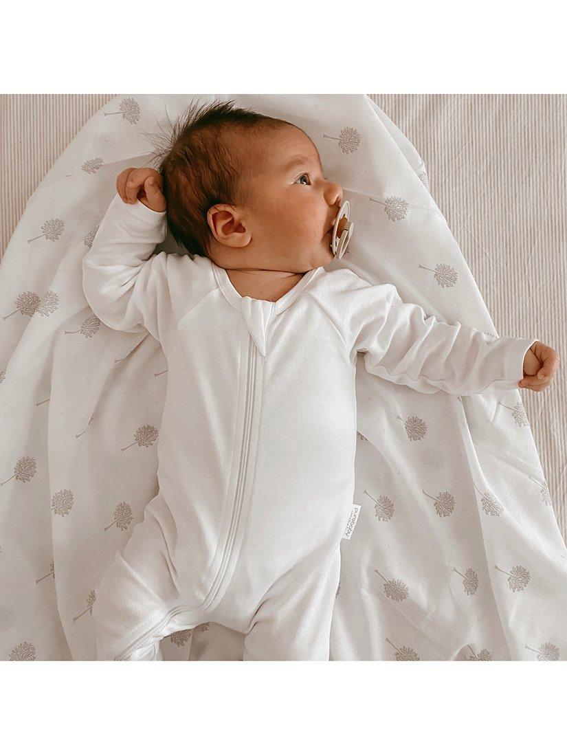 Purebaby Organic Growsuit Grey Melange Pack 4, imported from the UK