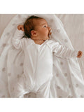 Purebaby Organic Growsuit Grey Melange Pack 4, imported from the UK