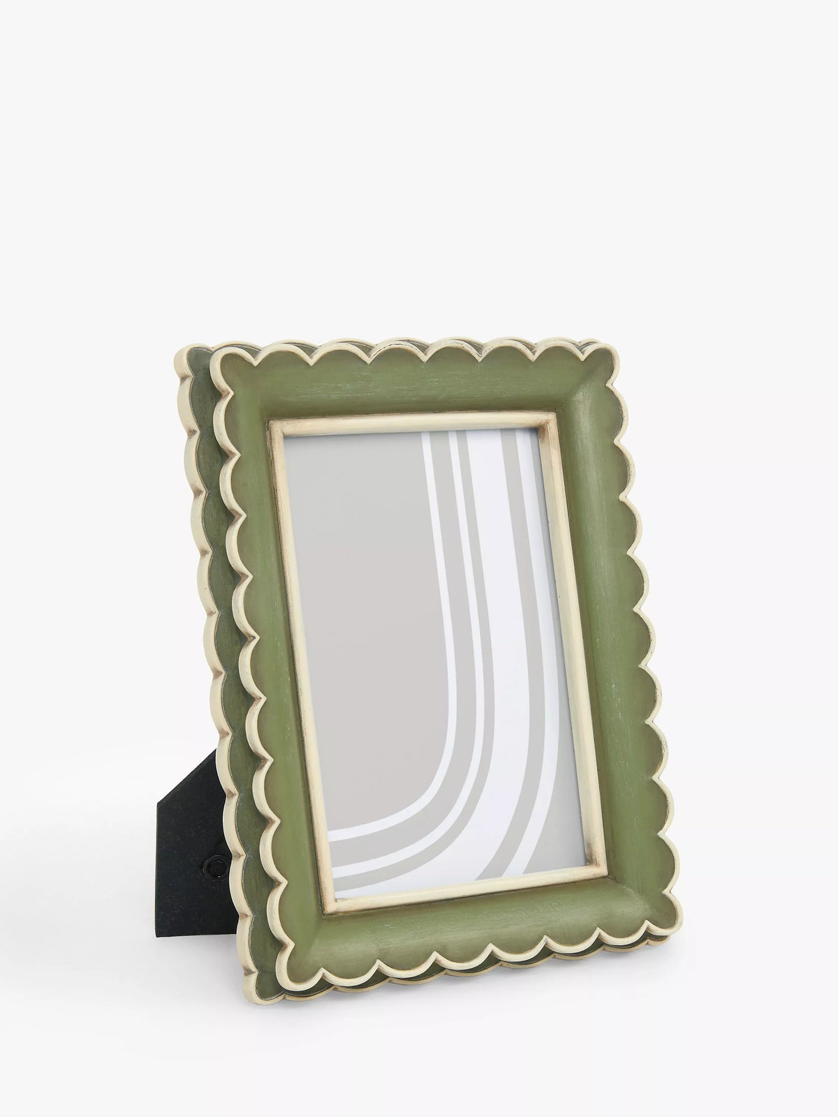 John Lewis Multi Scallop Hand Painted Photo Frame - Red 7x5"