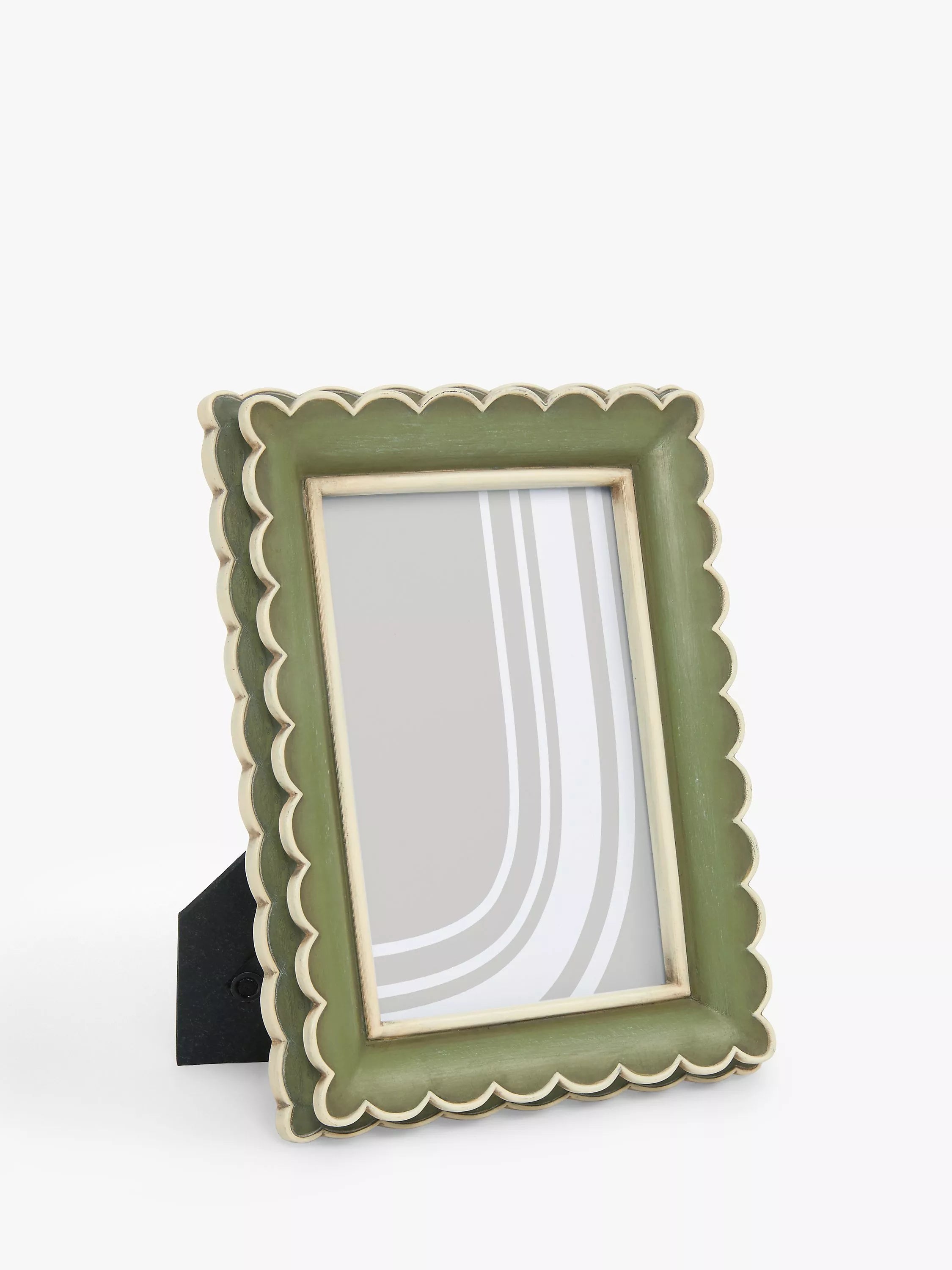 John Lewis Multi Scallop Hand Painted Photo Frame - Red 7x5"