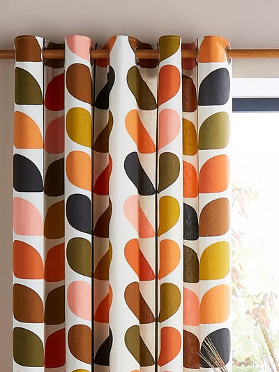 John Lewis Orla Kiely Multi Stem Lined Eyelet Curtain Pair 117cm x 137cm- Buy online at McGrocer