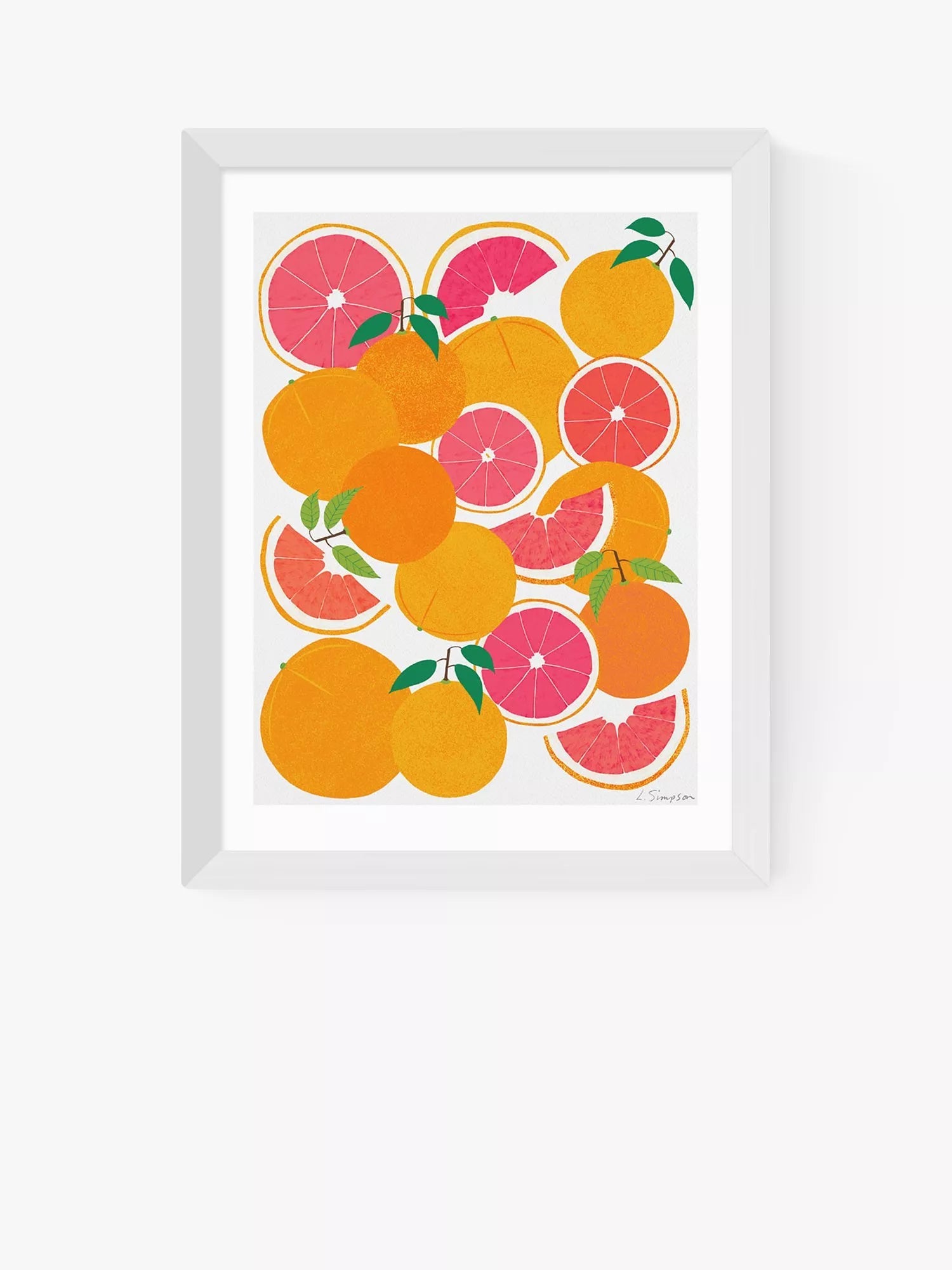 EAST END PRINTS Leanne Simpson Grapefruit Harvest Framed Print 25x30cm