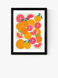 EAST END PRINTS Grapefruit Harvest framed print 25x30cm, imported from the UK