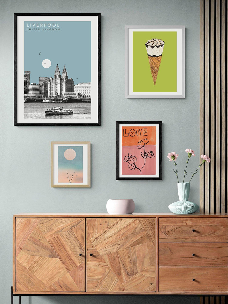 EAST END PRINTS framed print Liverpool cityscape 25x30cm - British product