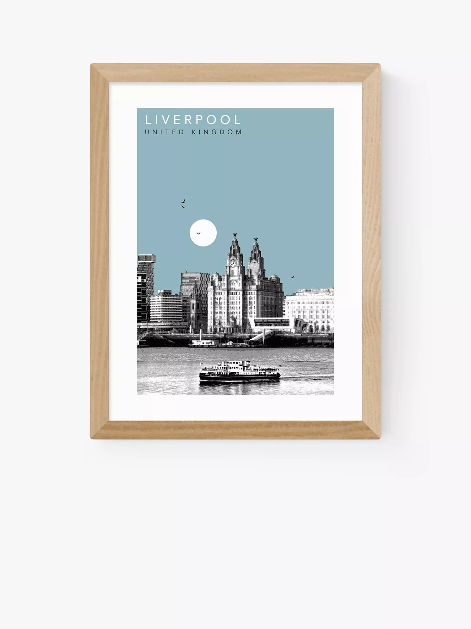 EAST END PRINTS framed print Liverpool cityscape 25x30cm - British product
