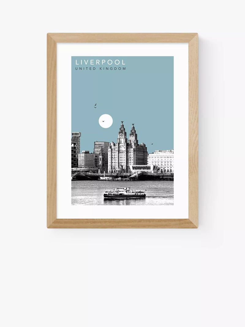 EAST END PRINTS framed print Liverpool cityscape 25x30cm - British product